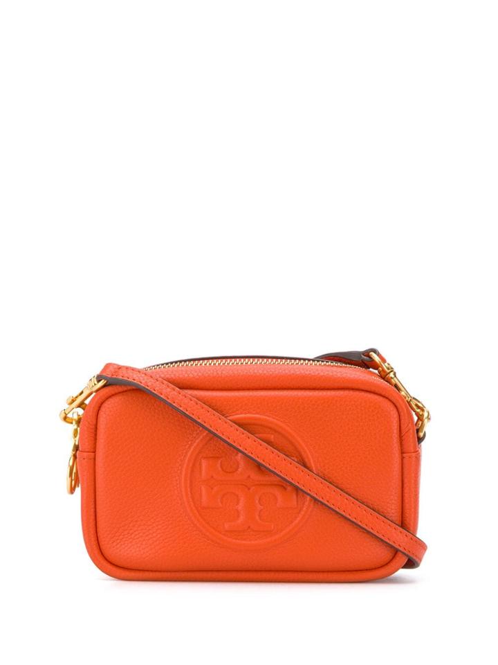 Tory Burch Embossed Logo Camera Bag - Orange
