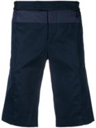 Les Hommes Urban Casual Panelled Shorts - Blue