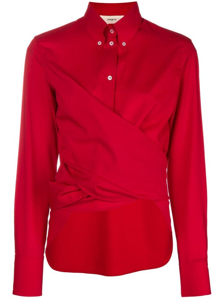 Ports 1961 Crossed Front Shirt - Red