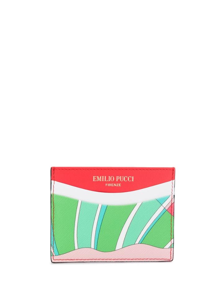 Emilio Pucci Shell Print Card Case - Green