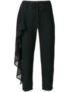 Lost & Found Rooms Frill-trim Cropped Trousers - Black