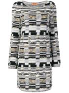 Missoni Geometric Knit Dress - Grey