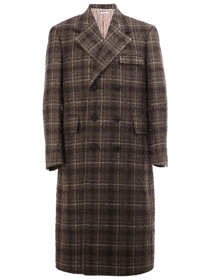 Thom Browne Long Checked Overcoat