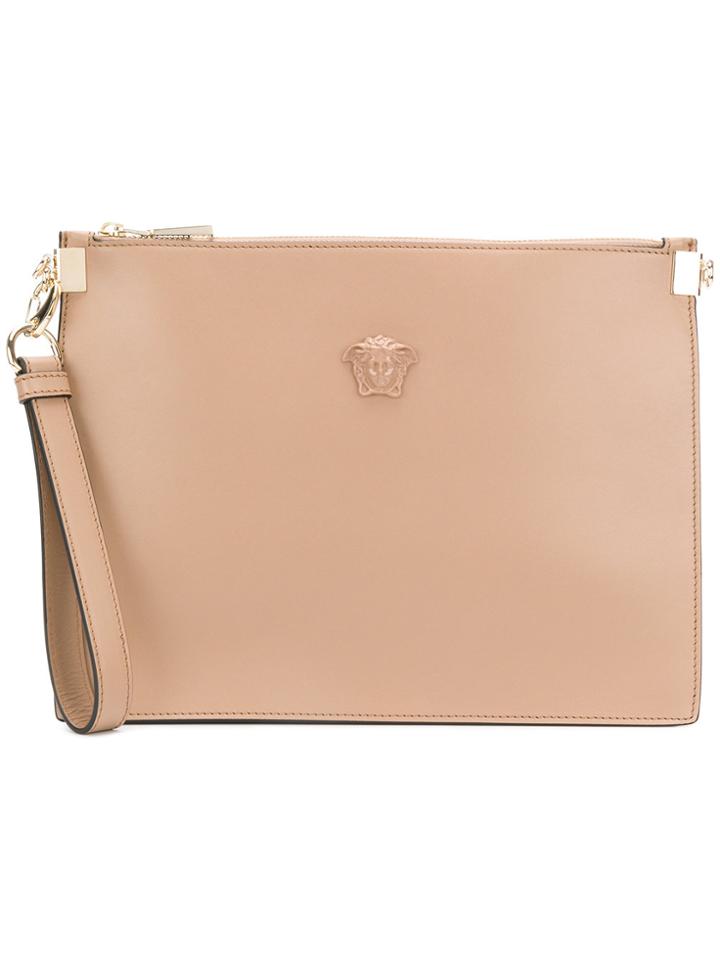 Versace Medusa Clutch - Nude & Neutrals