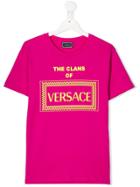Young Versace Teen Printed Logo T-shirt - Pink