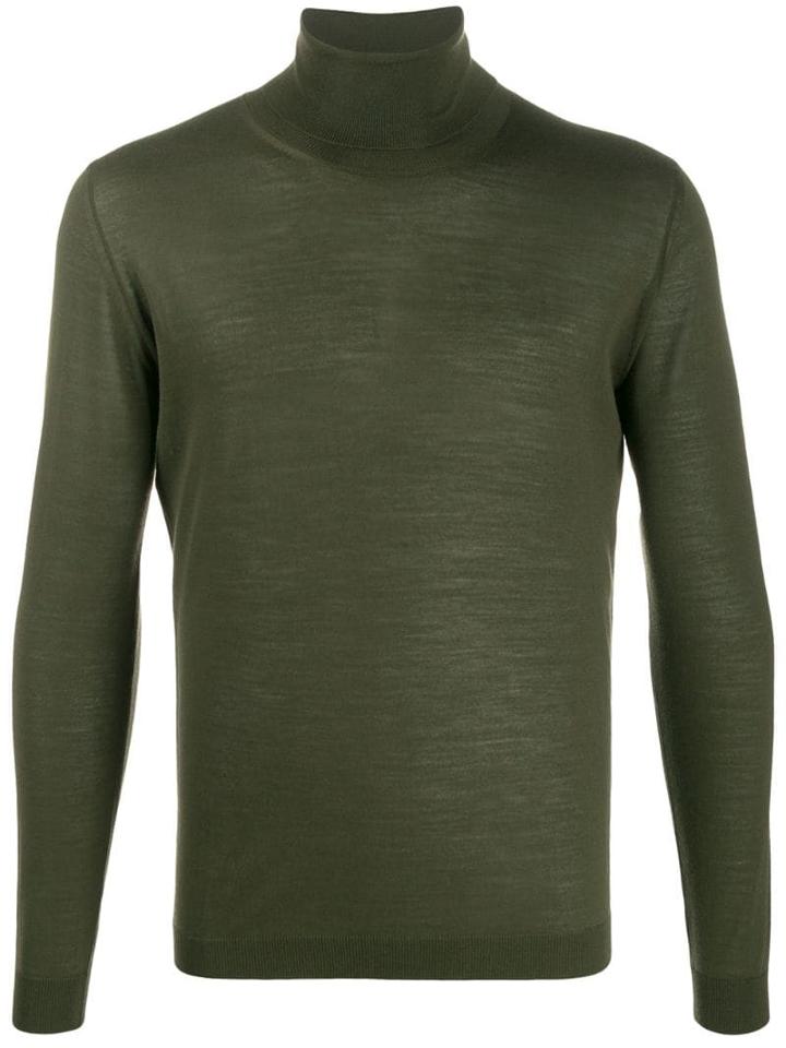 Roberto Collina Turtle Neck Jumper - Green