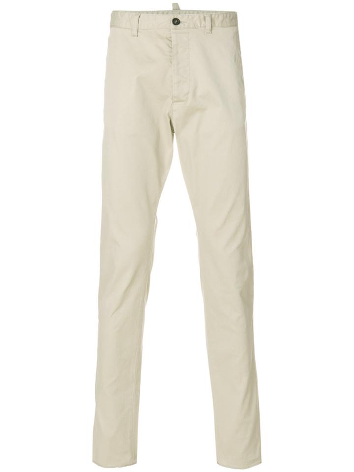 Dsquared2 Slim-fit Chino Trousers - Nude & Neutrals