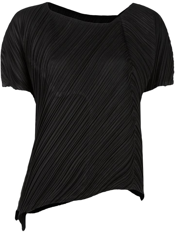 Pleats Please By Issey Miyake Pleated Texture Shortsleeved Blouse