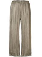 Pleats Please By Issey Miyake Pleated Trousers - Green