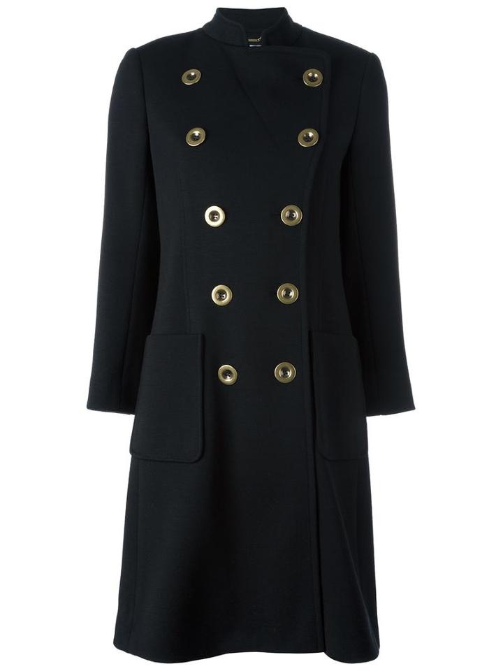 Chloé Military Coat, Women's, Size: 42, Blue, Virgin Wool/cotton/spandex/elastane
