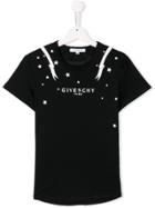 Givenchy Kids Stars Logo Printed T-shirt - Black