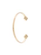 Sarah Noor 18kt Gold Pyramid Diamond Bangle - Metallic