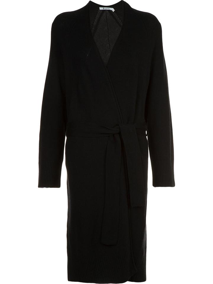 T By Alexander Wang - Longline Cardigan - Women - Cashmere/wool - Xs, Black, Cashmere/wool