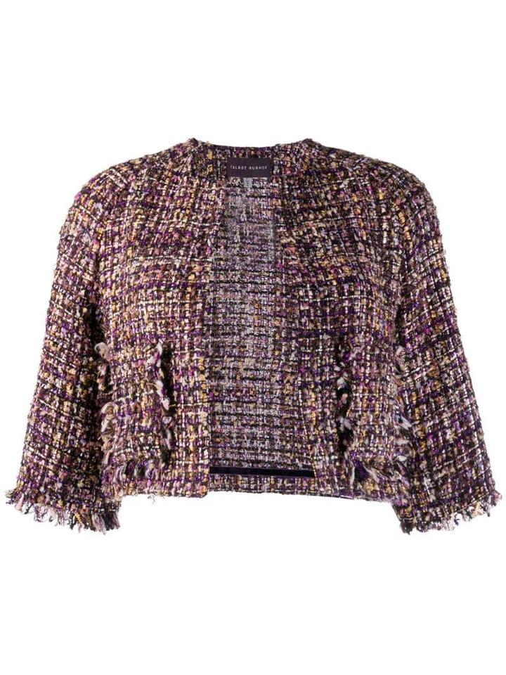 Talbot Runhof Nununu Tweed Jacket - Purple