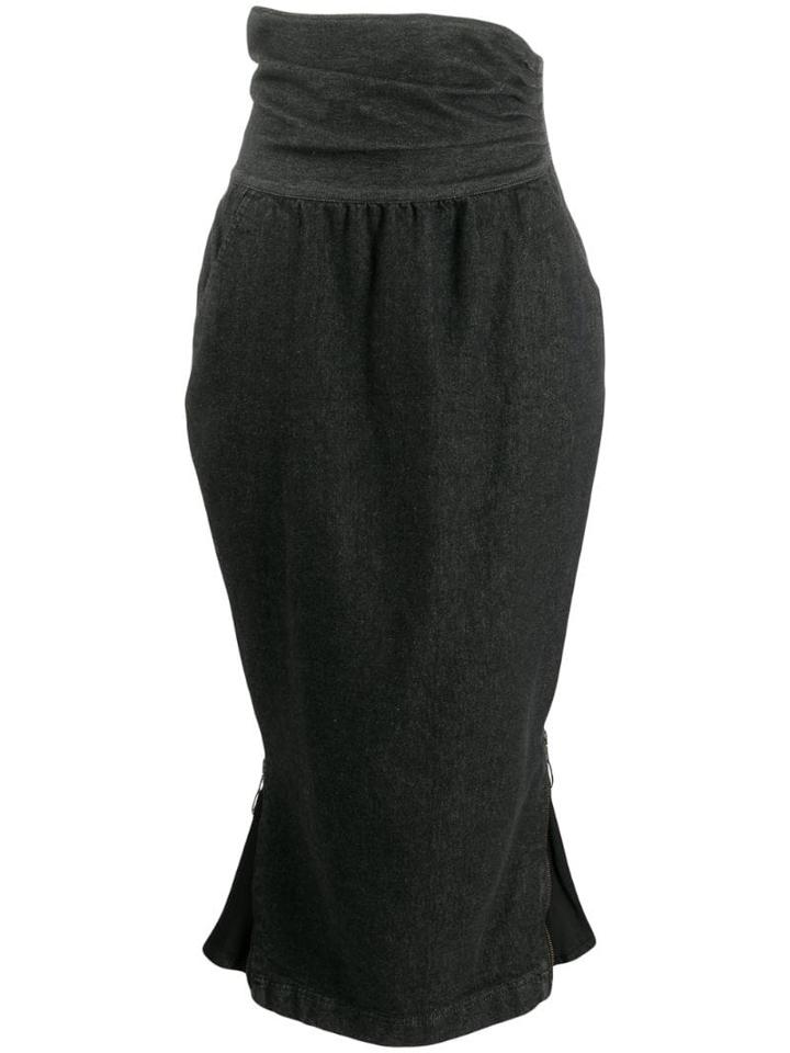 Moschino Pre-owned 1990's High Waist Skirt - Black