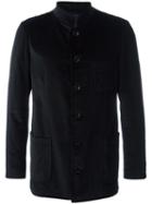Mp Massimo Piombo Buttoned Jacket, Men's, Size: 48, Black, Cotton/cupro