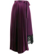 Smarteez High Waisted Pleated Skirt - Purple