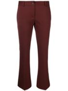 Alberto Biani Cropped Bootcut Trousers - Red