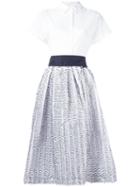 Sara Roka - Black Band Detail Dress - Women - Cotton - 44, White, Cotton