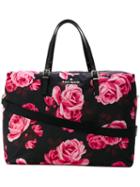 Kate Spade - Floral Print Shoulder Bag - Women - Polyester - One Size, Black, Polyester