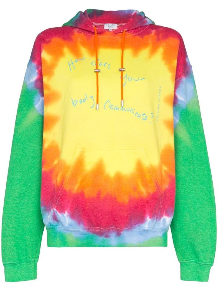 Collina Strada Tie-dye Printed Hoodie - Yellow