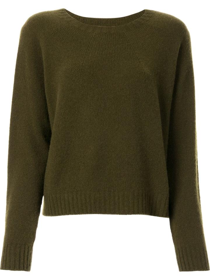 Suzusan Long-sleeve Cashmere Jumper - Green