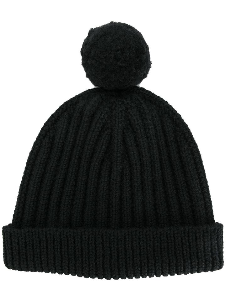 Walter Van Beirendonck Ribbed Beanie - Black