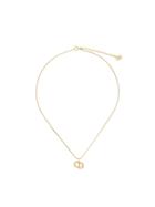 Christian Dior Pre-owned Rhinestone Logo Necklace - Gold