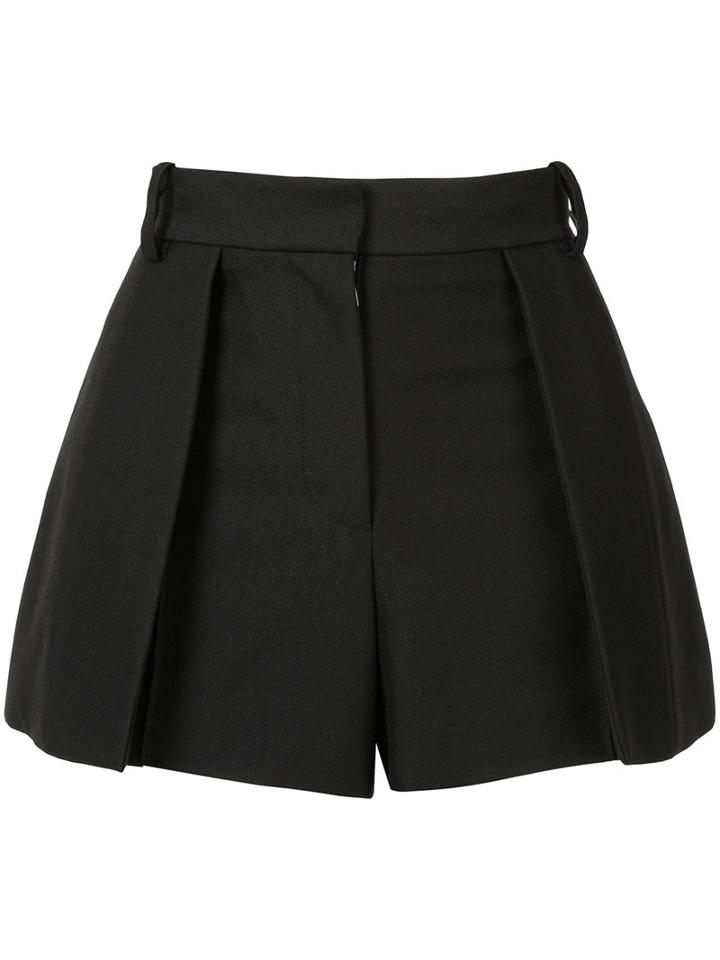 Vera Wang Pleated Mini Skirt, Women's, Size: 0, Black, Cotton/nylon/wool