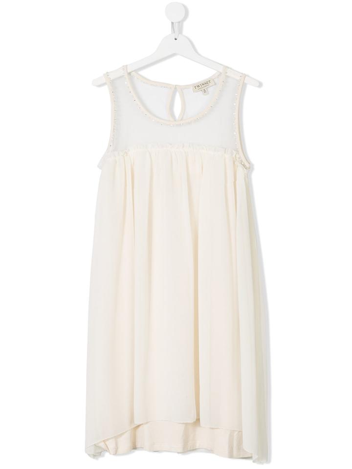 Twin-set Kids Crystal Smock Dress - Nude & Neutrals