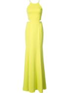 Marchesa Notte Tassel Detail Cut-out Gown - Green