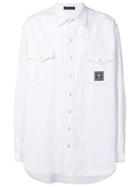 Versace Oversized Denim Shirt - White