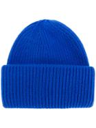 Golden Goose Deluxe Brand Ribbed Beanie Hat - Blue