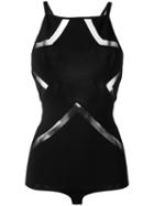 Elie Saab - Star Cut-out Bodysuit - Women - Polyester/viscose - 38, Black, Polyester/viscose