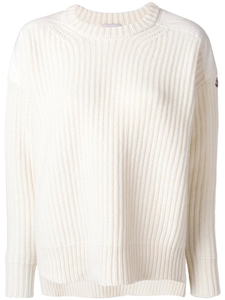 Moncler Round Neck Jumper - Nude & Neutrals