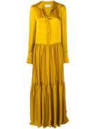 Christian Wijnants V-neck Maxi Dress - Yellow & Orange
