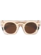 Christopher Kane - Flat Sunglasses - Unisex - Acetate - One Size, Nude/neutrals, Acetate