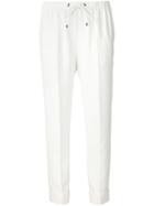 T By Alexander Wang Tapered Trousers, Women's, Size: 2, White, Acetate/polyester
