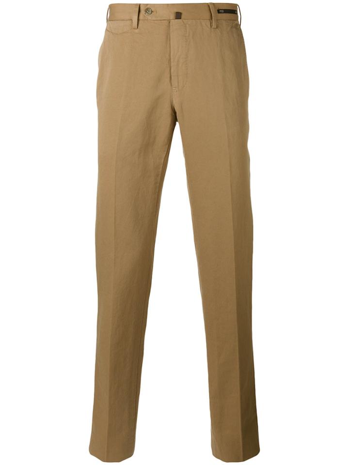 Pt01 Straight-leg Trousers - Brown