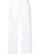 Theory Fluid Cropped Trousers - White