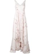 Talbot Runhof Embellished Floral Gown - Nude & Neutrals