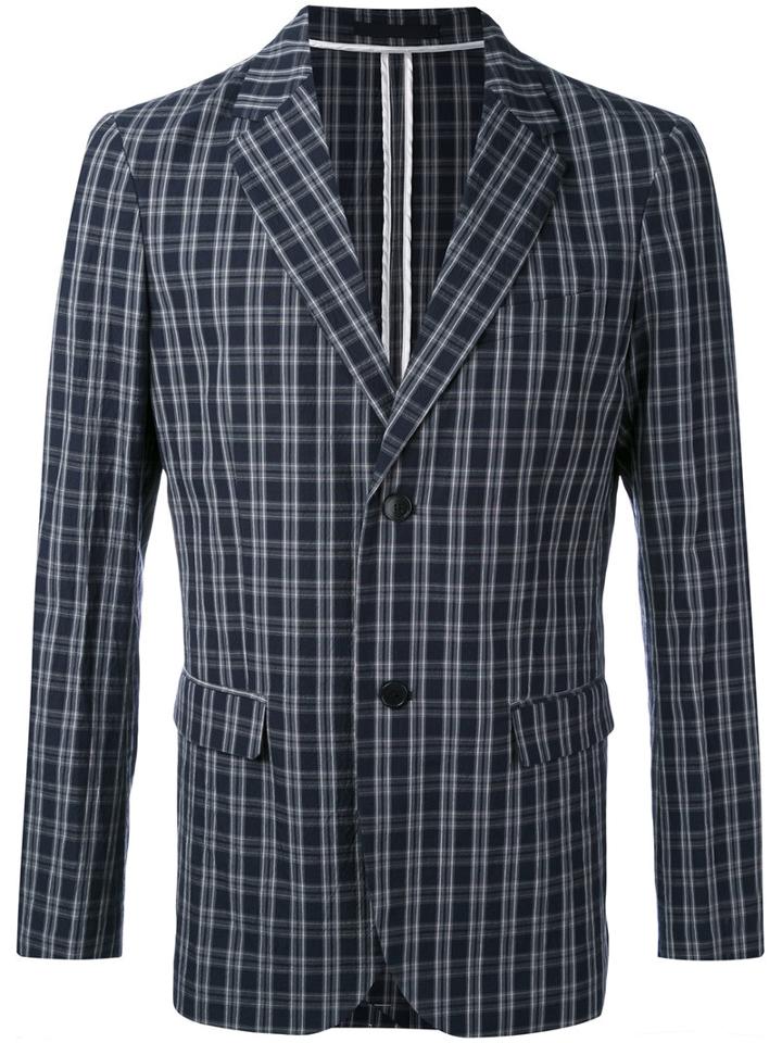 Paolo Pecora - Checked Blazer - Men - Cotton/spandex/elastane - 46, Grey, Cotton/spandex/elastane