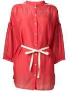 Semicouture Coral Oversized Blouse - Red
