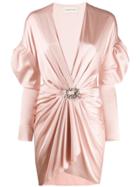 Alexandre Vauthier Brooch Detail Dress - Pink