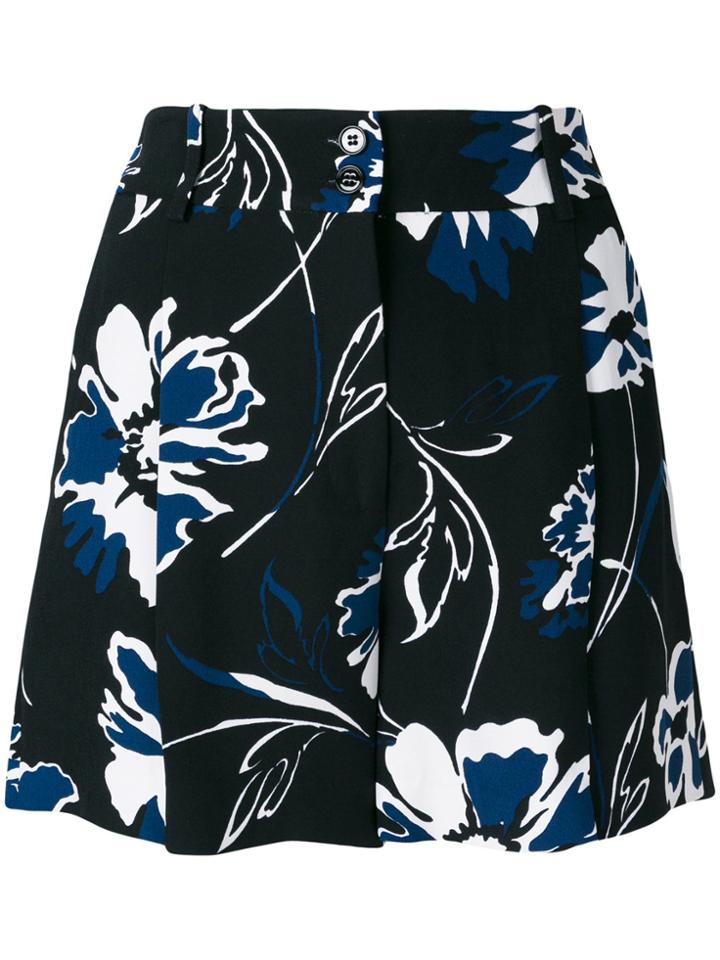 Michael Kors Floral Print Shorts - Black