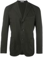 Boglioli Three Button Blazer, Men's, Size: 48, Green, Cotton/cupro