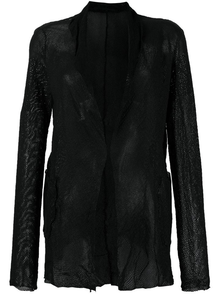 Salvatore Santoro Mesh Effect Jacket, Women's, Size: 44, Black, Leather