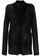 Salvatore Santoro Mesh Effect Jacket, Women's, Size: 44, Black, Leather