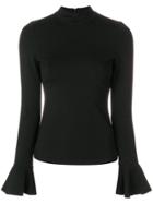 Alexis Roll Neck Top - Black
