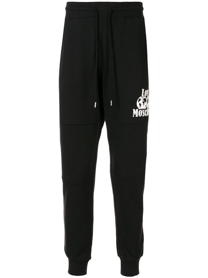 Love Moschino Printed Logo Track Pants - Black